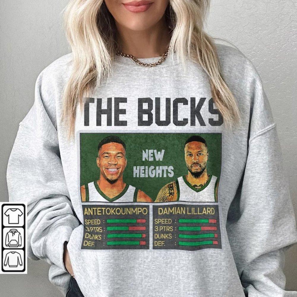 Bucks Basketball Jam Sweatshirt, Damian Lillard Giannis Sweatshirt